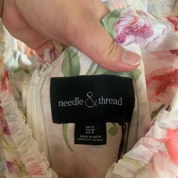 Needle & Thread Iris Bloom Ruffled Tulle Mini Dress - Picture 4 of 7